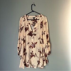 Torrid Harper Pullover Blouse in Challis Floral Sand Women’s Size 6X